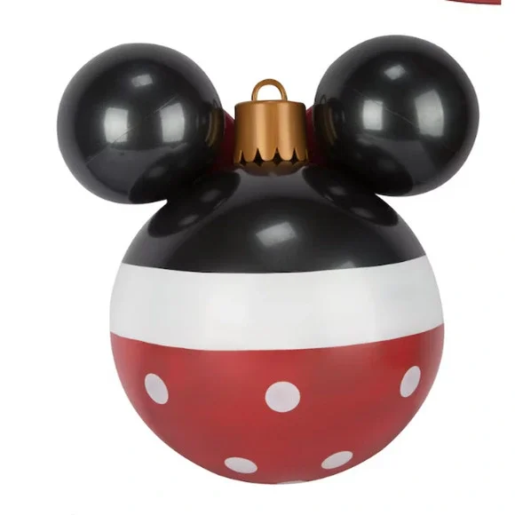 Minnie Mouse Christmas Air Blown Ornament Disney Magic 18" Large Airblown Red - Picture 1 of 8